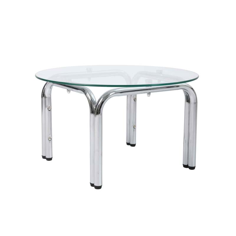 Couchtisch rund, aus gehärtetem Glas, Ø70 cm