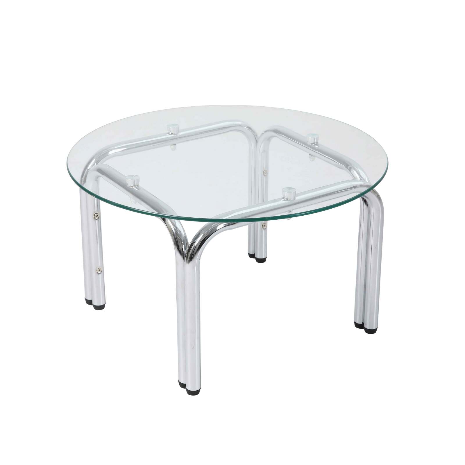 Couchtisch rund, aus gehärtetem Glas, Ø70 cm