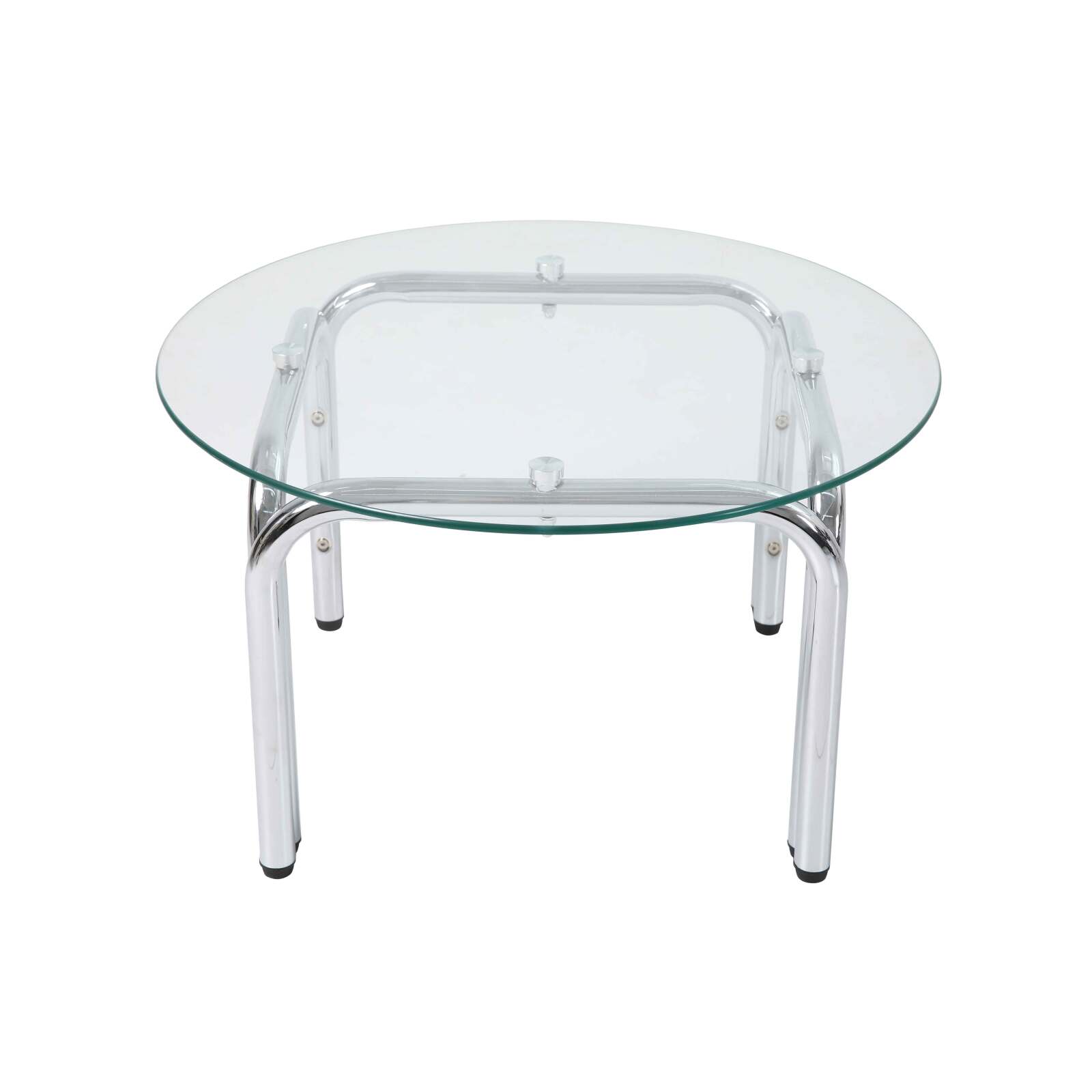Couchtisch rund, aus gehärtetem Glas, Ø70 cm