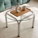 Couchtisch rund, aus gehärtetem Glas, Ø70 cm