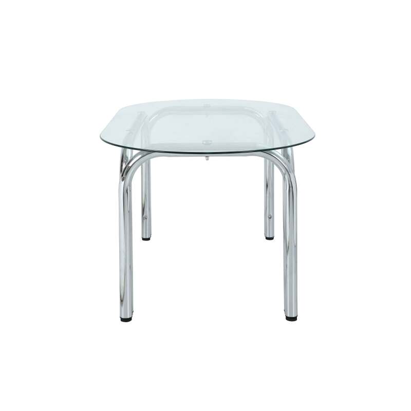 Couchtisch oval, aus gehärtetem Glas, 110x55 cm (5/7)