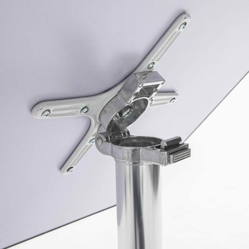 Klappbarer Bistrot-Gartentisch 70 x 70 cm mit 2 Aluminium- und Harzstühlen 