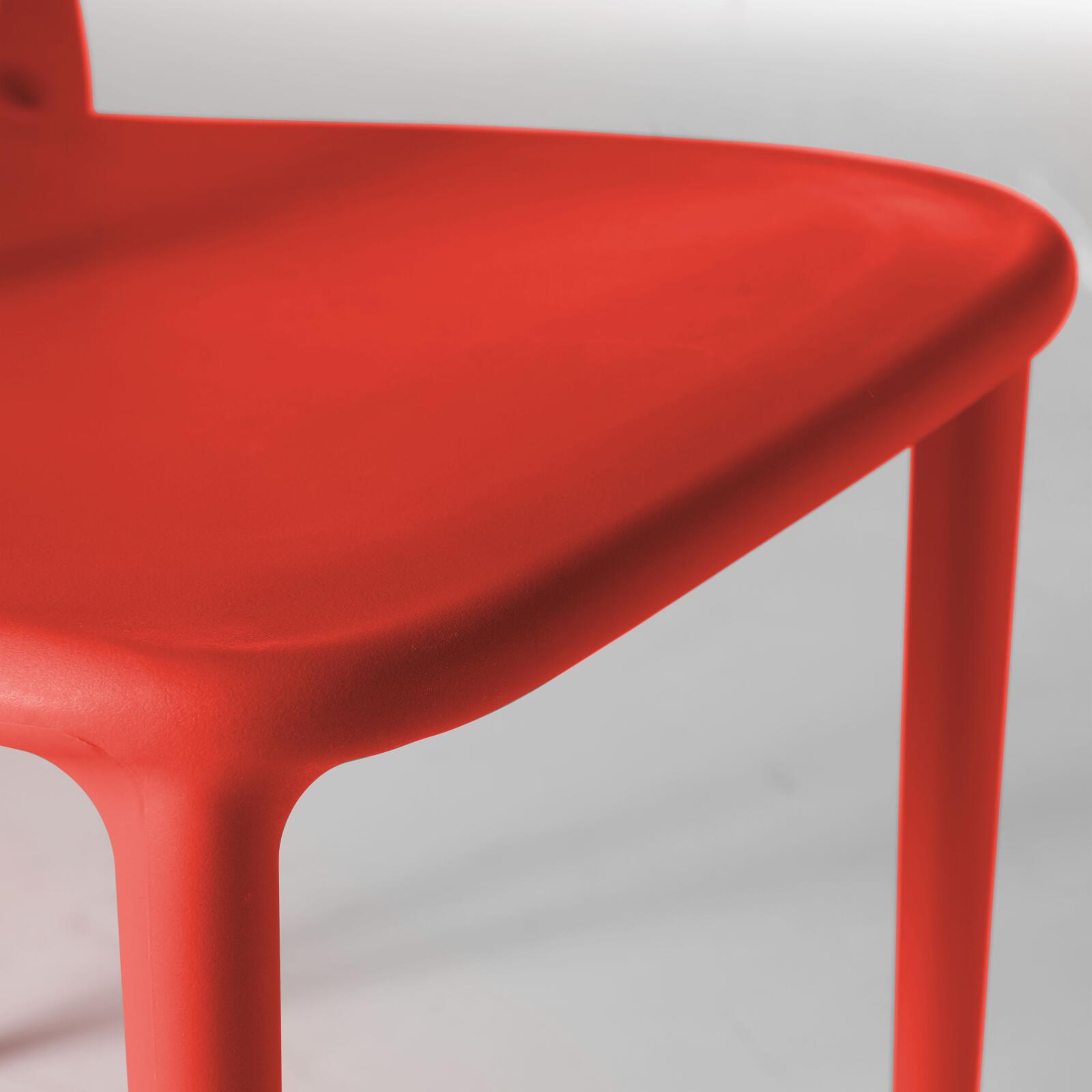 Set von 4 stapelbaren Gartenstühlen aus Kunststoff 