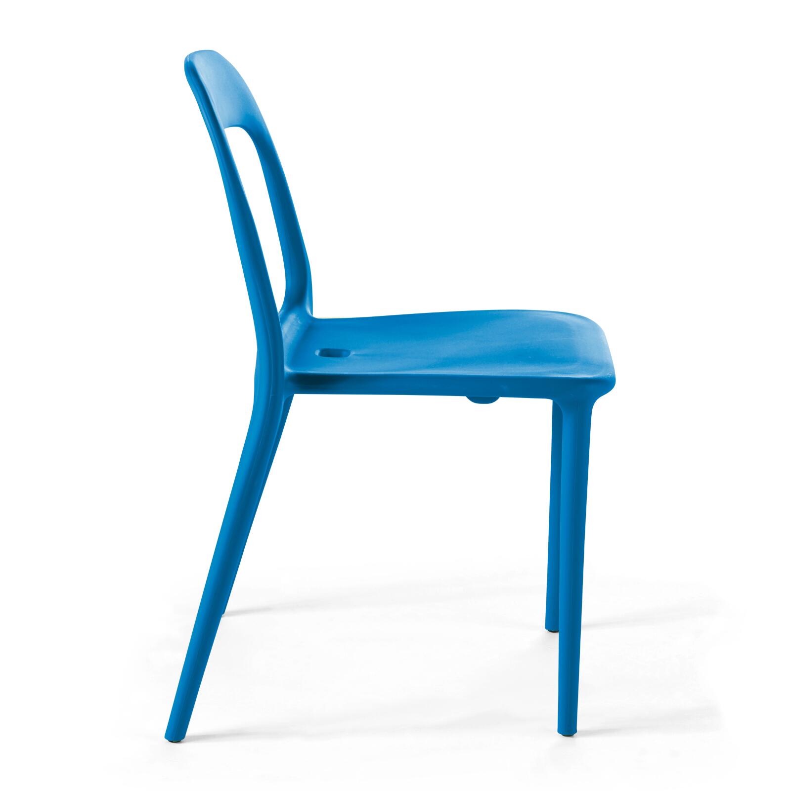 Set von 4 stapelbaren Gartenstühlen aus Kunststoff 