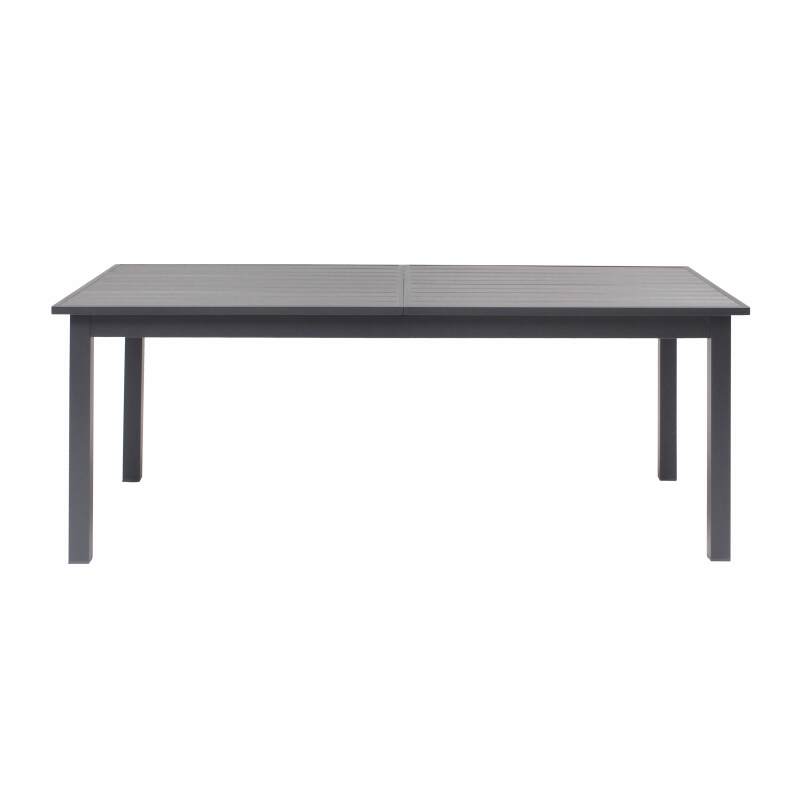 Rechteckiger, ausziehbarer Gartentisch (200/300 x 97 x 75 cm) aus Aluminium und Verbundholz 