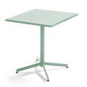 Klappbarer Bistrot-Gartentisch, quadratisch, 70 x 70 cm, aus Metall und 2 Stühle mit Armlehnen