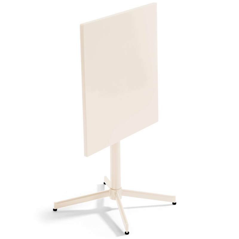 Klappbarer Bistrot-Gartentisch, quadratisch, 70 x 70 cm, aus Metall und 2 Stühle mit Armlehnen