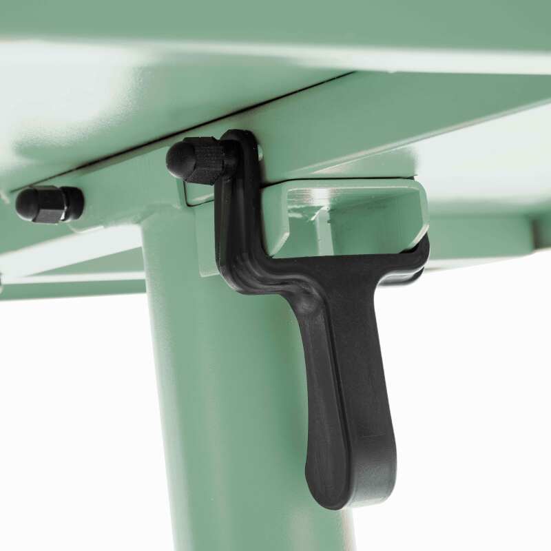 Klappbarer Bistrot-Gartentisch, quadratisch, 70 x 70 cm, aus Metall und 2 Stühle mit Armlehnen