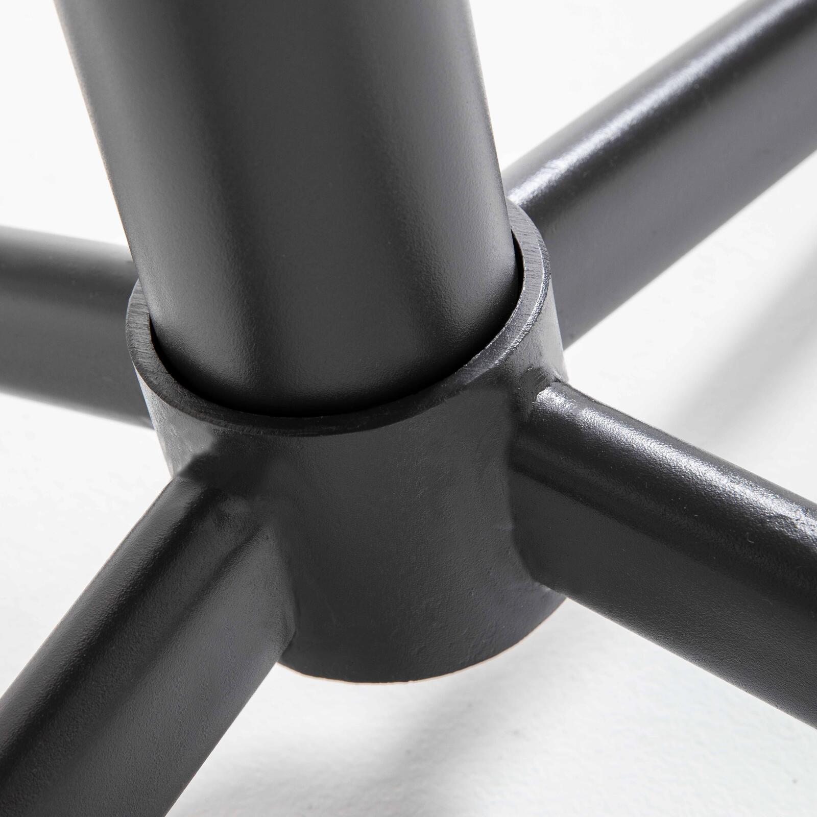 Bistrot-Gartentisch mit rundem Keramikholzeffekt-Platte (ø60 x 72 cm)