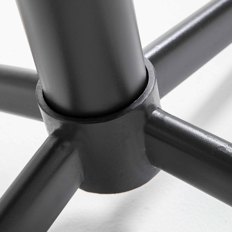 Bistrot-Gartentisch mit rundem Keramikholzeffekt-Platte (ø60 x 72 cm)