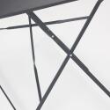 Klappbarer Bistrot-Gartentisch aus Metall (110 x 70 x 71 cm)