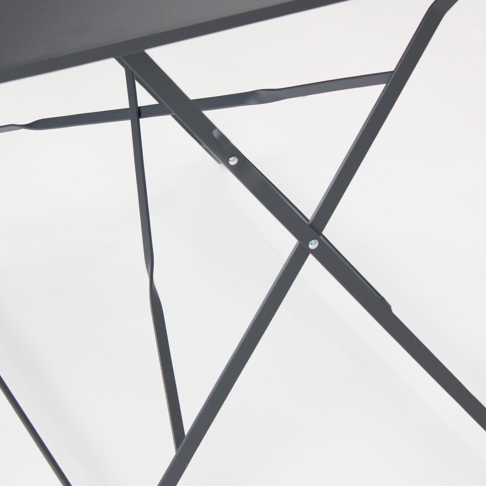 Klappbarer Bistrot-Gartentisch aus Metall (110 x 70 x 71 cm)