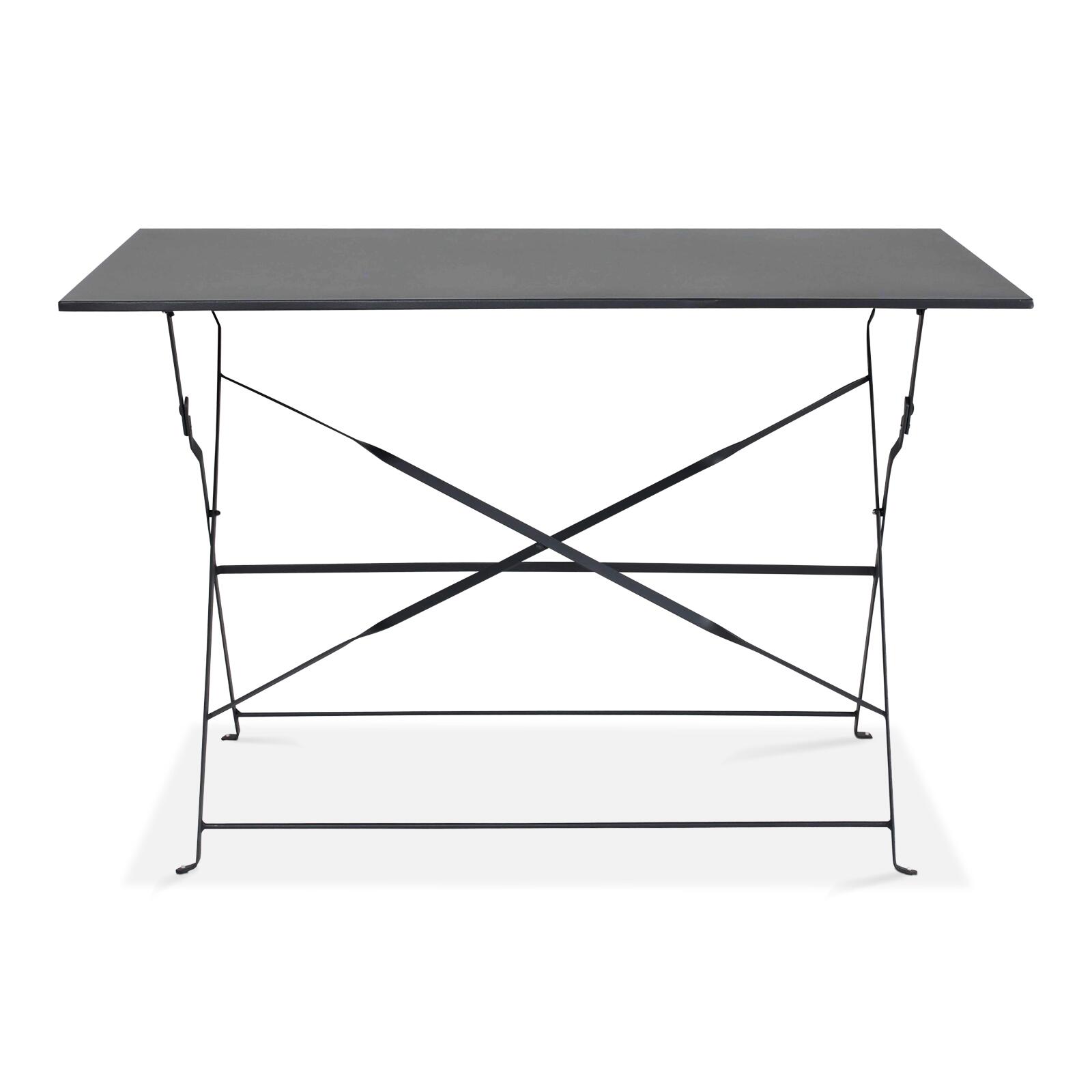 Klappbarer Bistrot-Gartentisch aus Metall (110 x 70 x 71 cm)