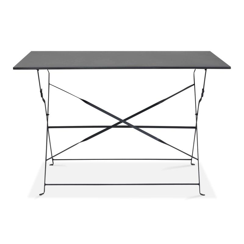 Klappbarer Bistrot-Gartentisch aus Metall (110 x 70 x 71 cm)