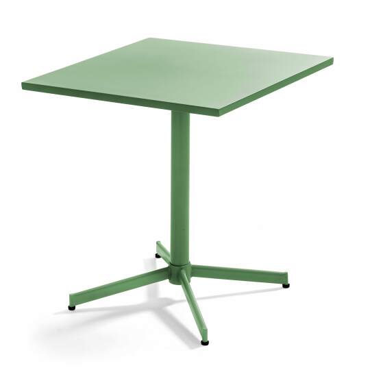 Quadratischer Gartentisch mit klappbarer Tischplatte, 70 x 70 x 72 cm