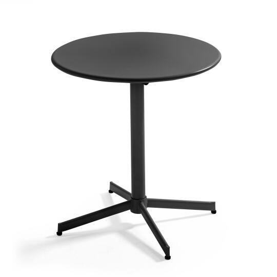Runder Bistrot-Gartentisch (ø70 x 72 cm) mit klappbarer Tischplatte