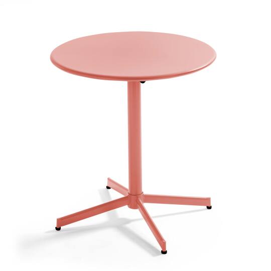 Runder Bistrot-Gartentisch (ø70 x 72 cm) mit klappbarer Tischplatte