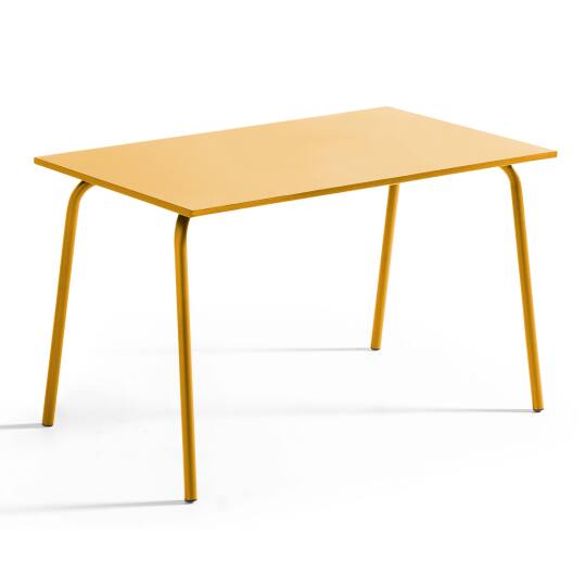 Gartentisch (120 x 70 x 72 cm) aus thermolackiertem Stahl