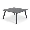 Erweiterbarer quadratischer Gartentisch (100/145 x 74 cm) aus Aluminium