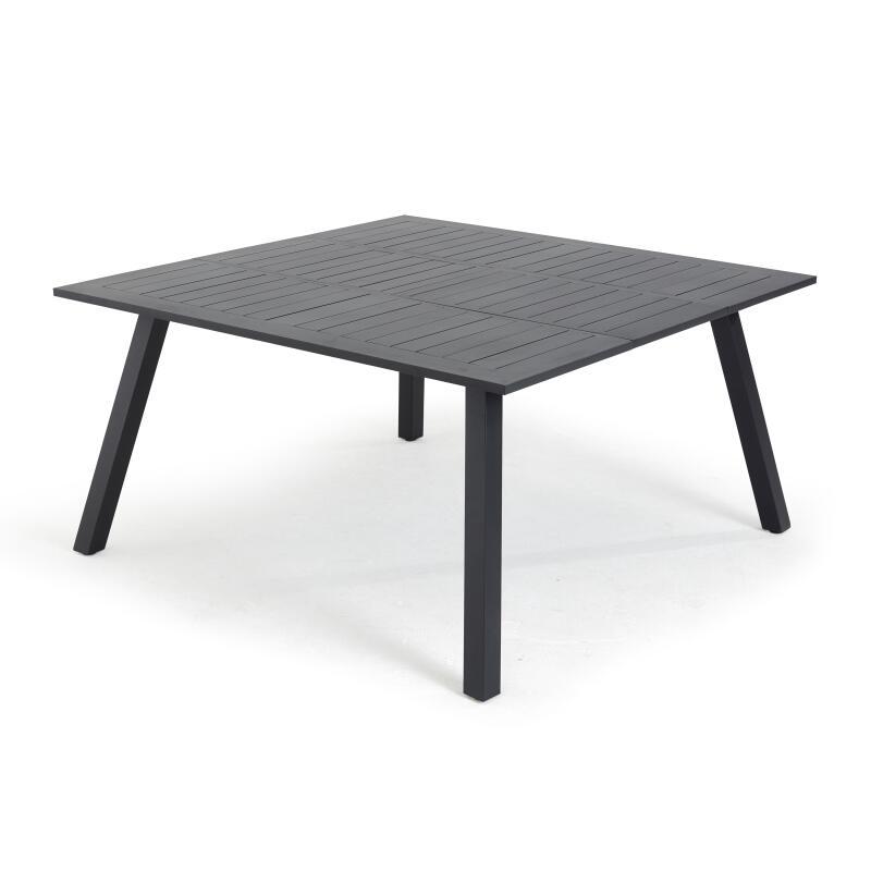 Erweiterbarer quadratischer Gartentisch (100/145 x 74 cm) aus Aluminium