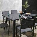 Erweiterbarer quadratischer Gartentisch (100/145 x 74 cm) aus Aluminium