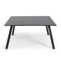 Erweiterbarer quadratischer Gartentisch (100/145 x 74 cm) aus Aluminium