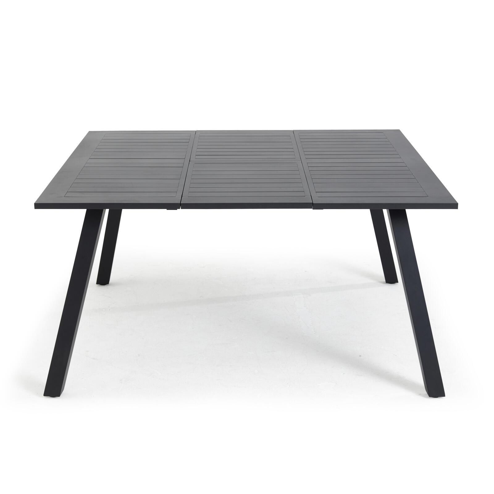 Erweiterbarer quadratischer Gartentisch (100/145 x 74 cm) aus Aluminium  Erweiterbarer quadratischer Gartentisch (100/145 x 74 cm) aus Aluminium