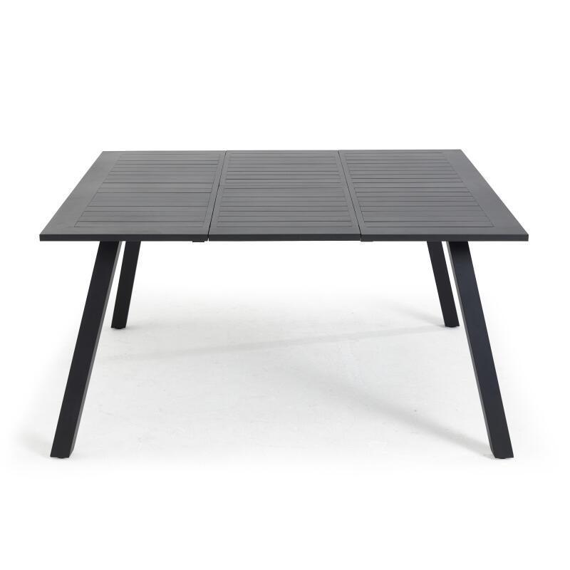 Erweiterbarer quadratischer Gartentisch (100/145 x 74 cm) aus Aluminium