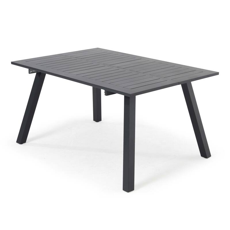 Erweiterbarer quadratischer Gartentisch (100/145 x 74 cm) aus Aluminium