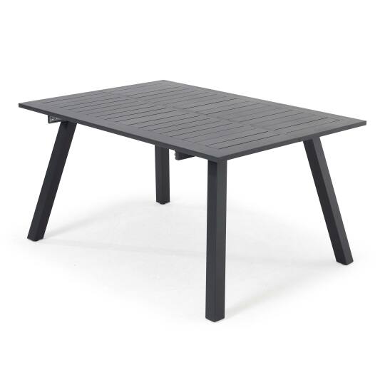 Erweiterbarer quadratischer Gartentisch (100/145 x 74 cm) aus Aluminium