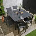 Erweiterbarer quadratischer Gartentisch (100/145 x 74 cm) aus Aluminium