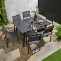 Erweiterbarer quadratischer Gartentisch (100/145 x 74 cm) aus Aluminium