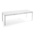 Rechteckiger, ausziehbarer Gartentisch (180/240 x 90 x 76 cm) aus Aluminium