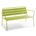 Gartenlounge-Set aus Metall für 4 Personen, bestehend aus 1 Couchtisch, 2 Sesseln und 1 Sofa