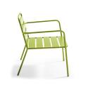 Gartenlounge-Set aus Metall für 4 Personen, bestehend aus 1 Couchtisch, 2 Sesseln und 1 Sofa