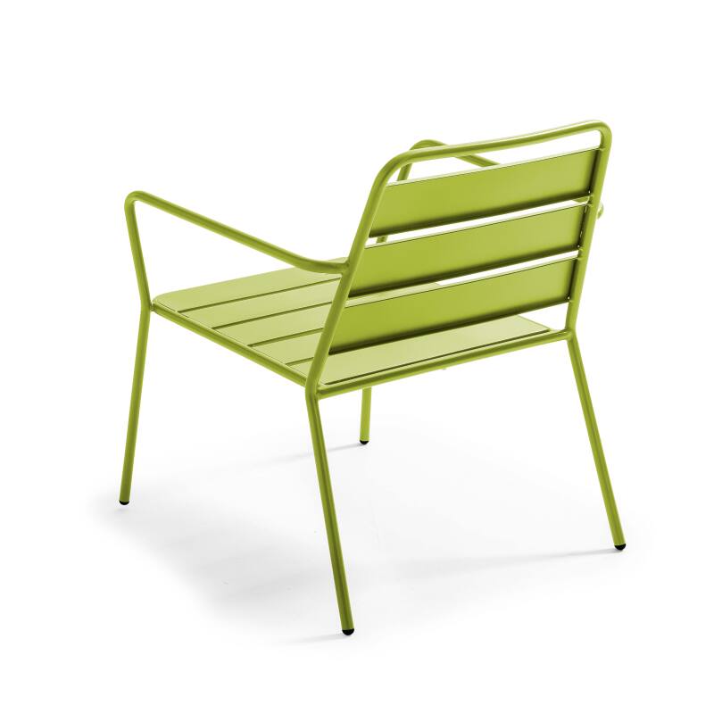 Gartenlounge-Set aus Metall für 4 Personen, bestehend aus 1 Couchtisch, 2 Sesseln und 1 Sofa