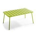 Gartenlounge-Set aus Metall für 4 Personen, bestehend aus 1 Couchtisch, 2 Sesseln und 1 Sofa