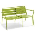 Gartenlounge-Set aus Metall für 4 Personen, bestehend aus 1 Couchtisch, 2 Sesseln und 1 Sofa