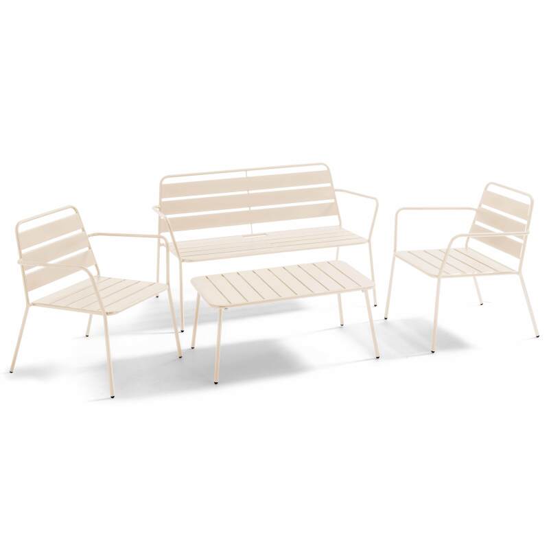 Rechteckiger Garten Couchtisch 90 x 50 cm