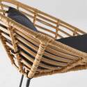 Set aus 2 runden Gartensessel aus synthetischem Rattan 