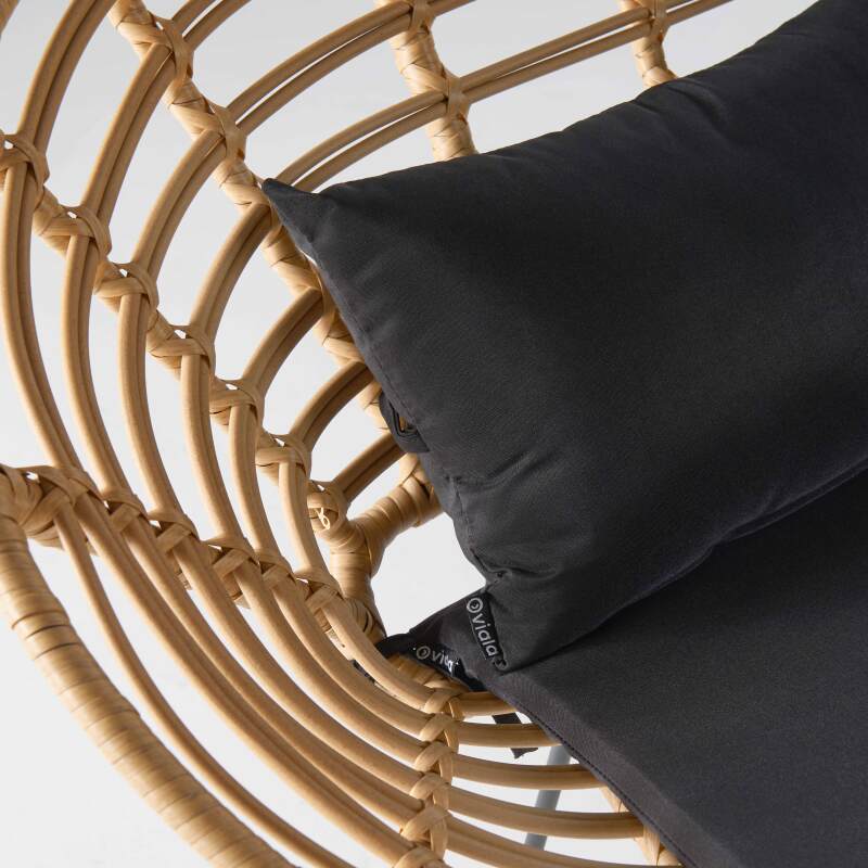 Gartensofa aus geflochtenem Rattan-Effekt-Kunstharz für 2 Personen 