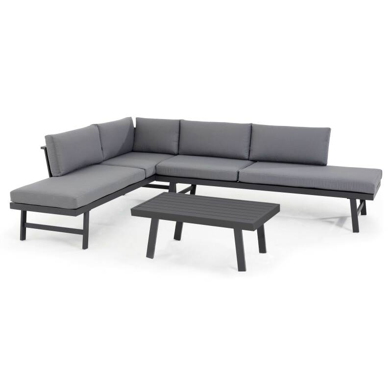 Modulares Gartenlounge-Set für 8 Personen mit Couchtisch