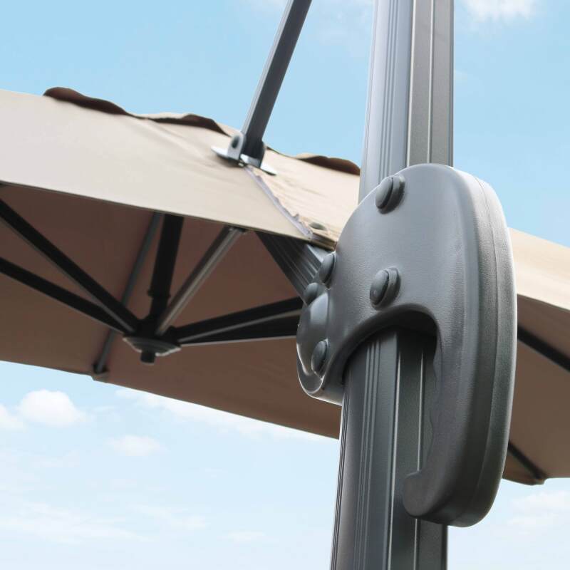 Rechteckiger, drehbarer 360°-versetzter Sonnenschirm (2 x 3m) (4/5)