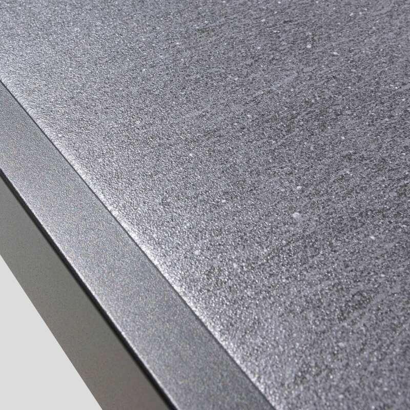 Gartentisch aus anthrazitfarbener Keramik (185 x 95 x 74 cm)