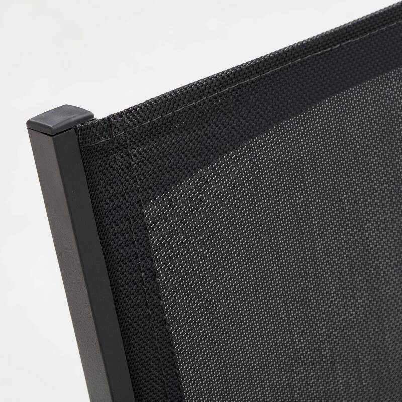 Gartentisch aus Aluminium und Keramik mit Tilt-Muster + 6 Stühle und 2 Sessel 