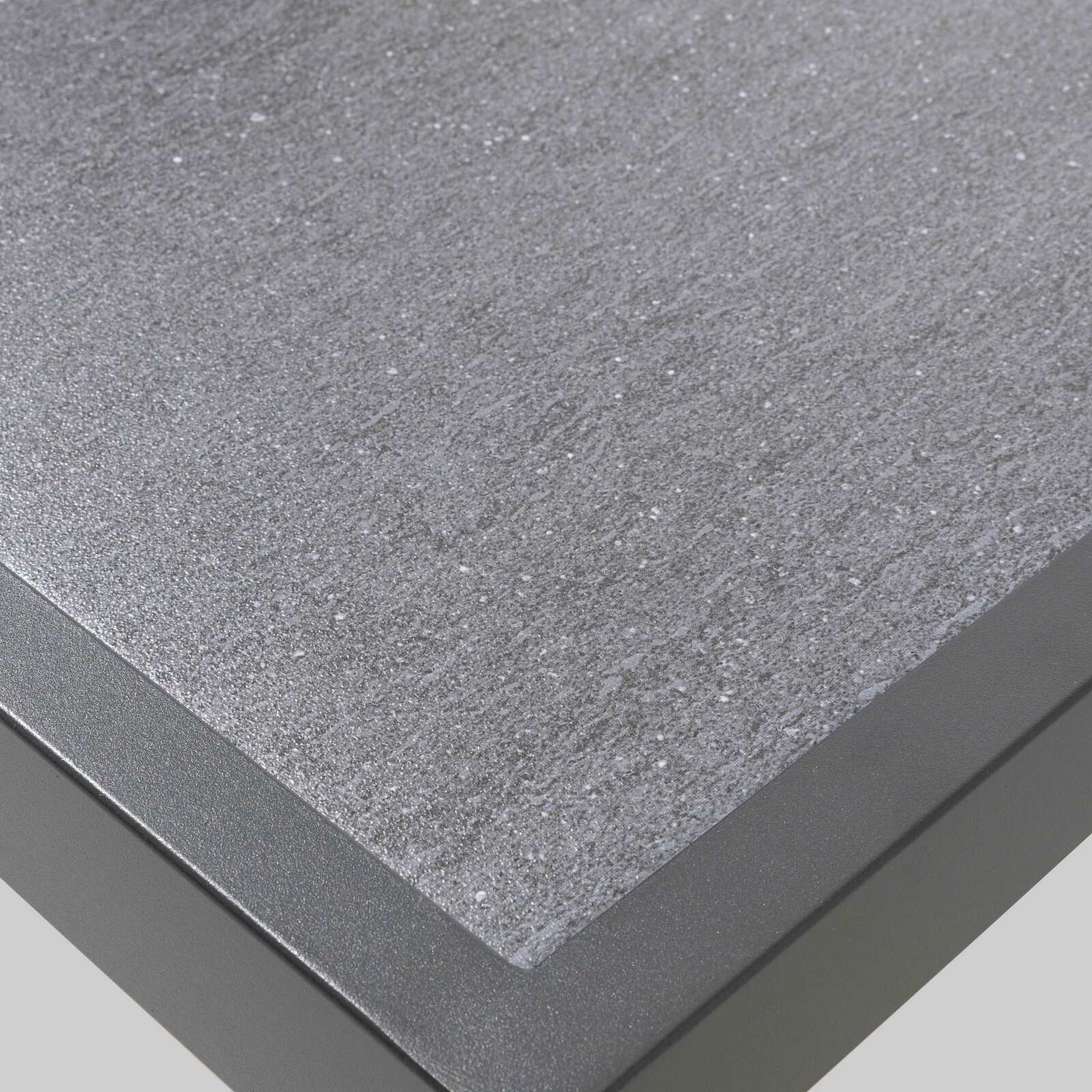 Rechteckiger Gartentisch 185 x 95 cm mit Keramikplatte, 6 Stühlen und 2 Stühlen mit Armlehnen 