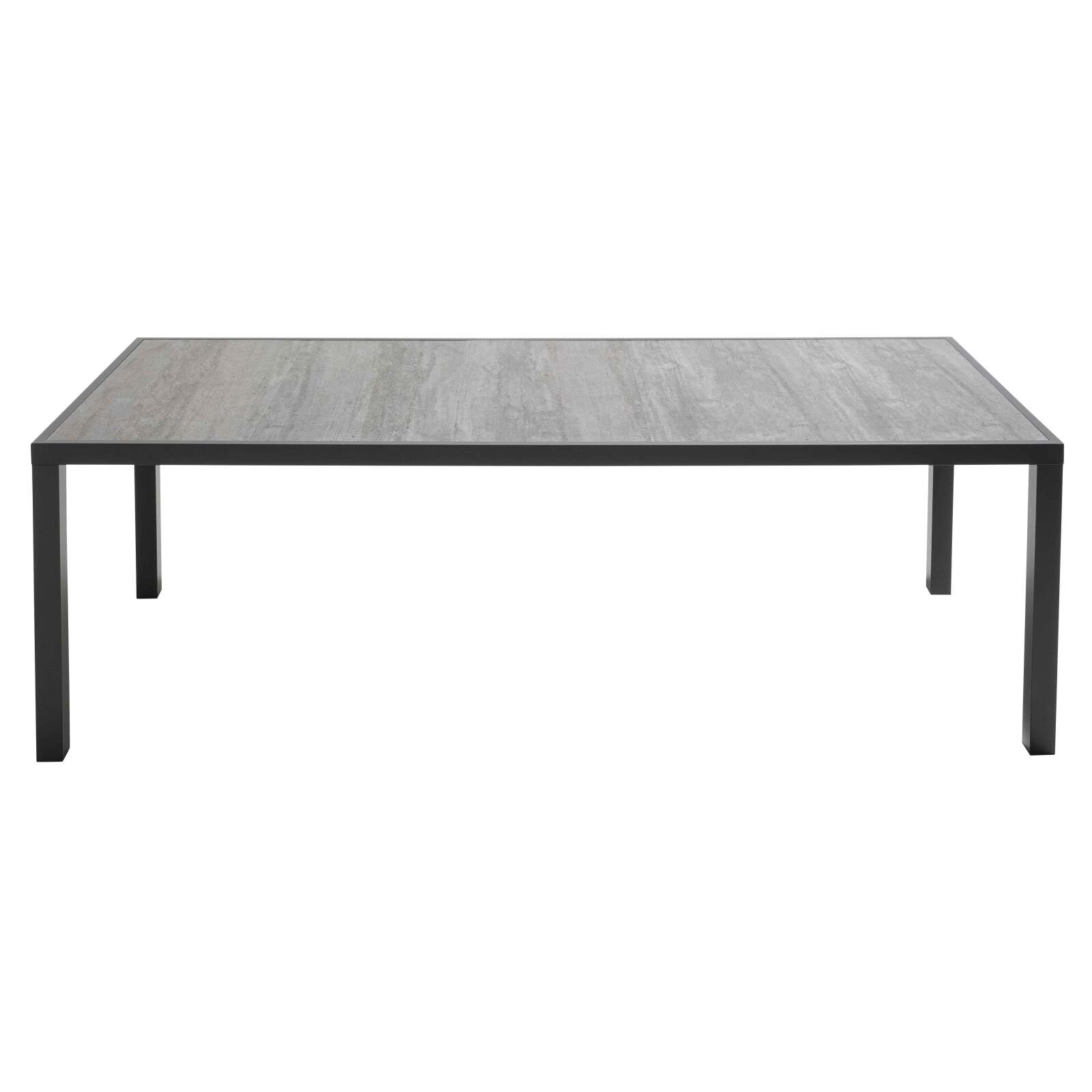 Gartentisch aus Keramik für 10 Personen mit Beton-Ciré-Effekt 