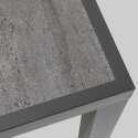 Gartentisch aus Keramik für 10 Personen mit Beton-Ciré-Effekt