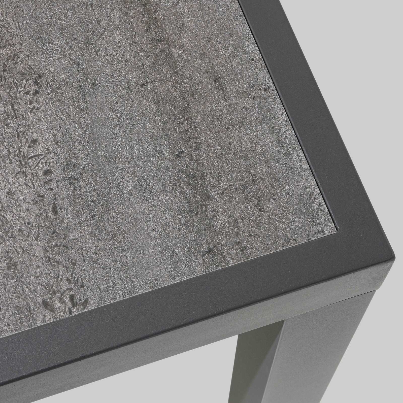 Gartentisch aus Keramik für 10 Personen mit Beton-Ciré-Effekt 