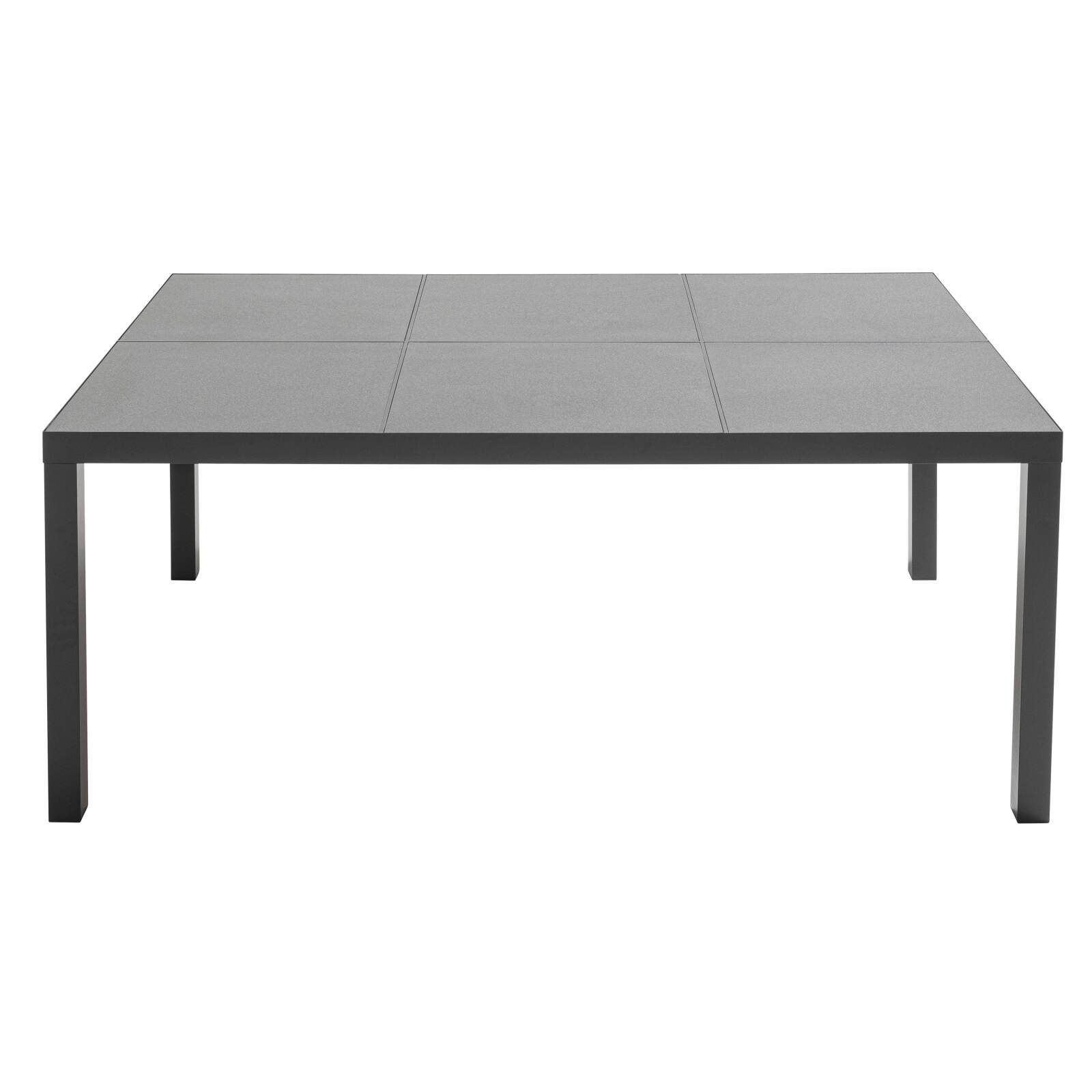 Gartentisch mit Keramikplatte in Betonoptik (182 x 121 x 74 cm)